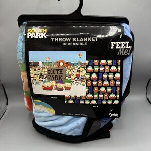 South Park Humble Crowd Reversible Plush Fleece Throw Blanket 50" x 60" NEW